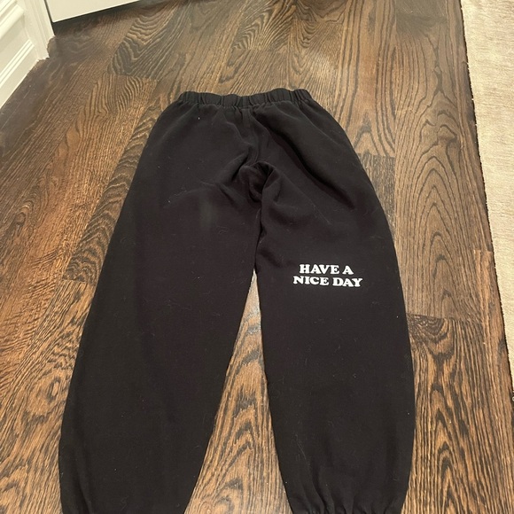 Black Womens  Joggers with Smile Print - Picture 3 of 3